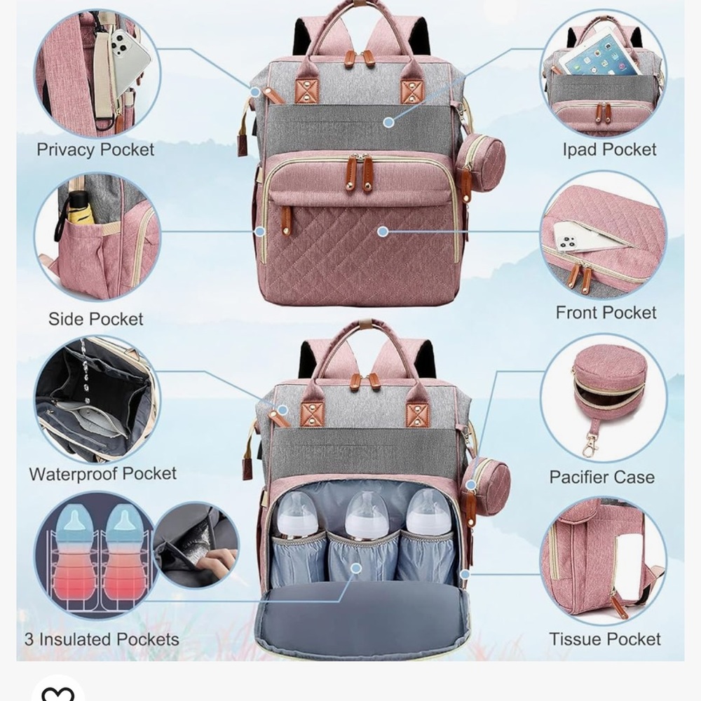 Backpack Diaper Bag - Picture 3 of 6